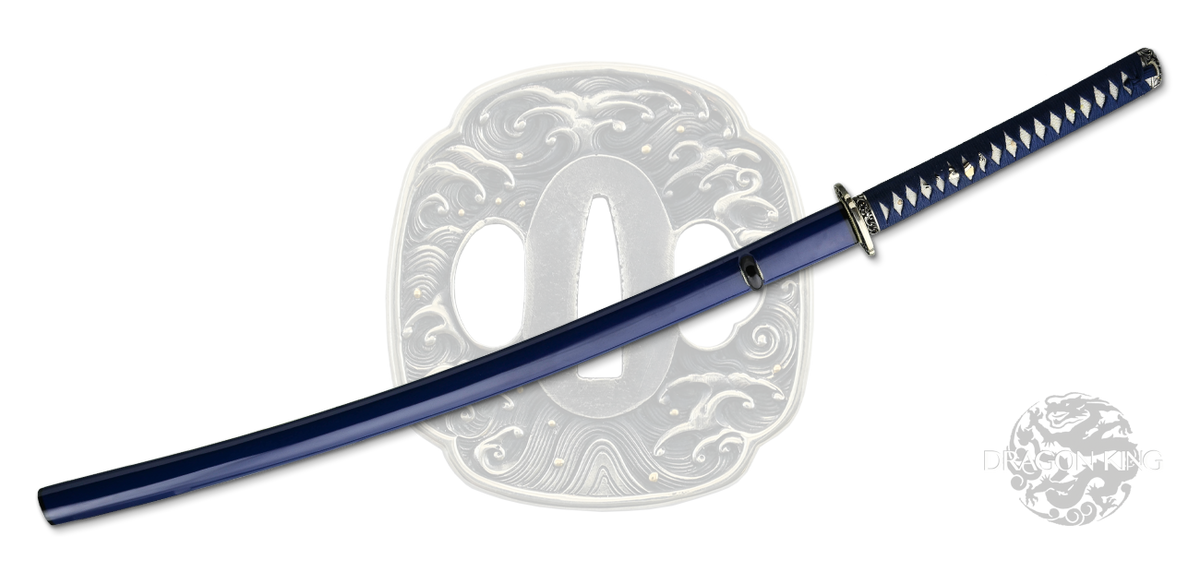 Sea Wave Folded Steel Katana