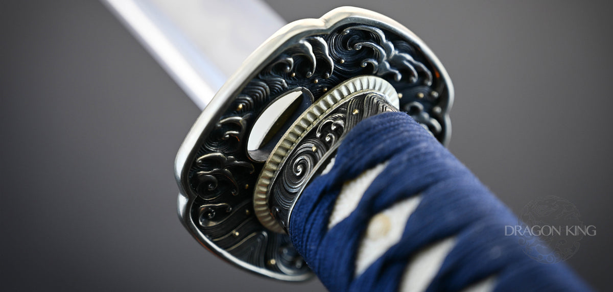 Sea Wave Folded Steel Katana