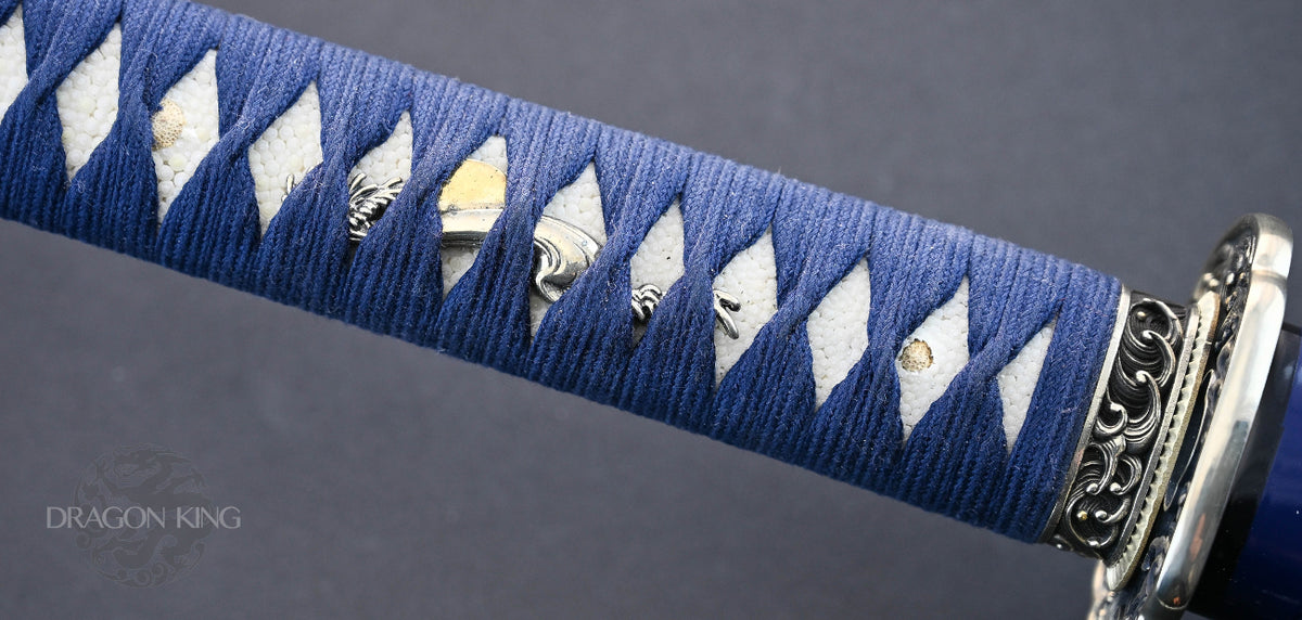Sea Wave Folded Steel Katana