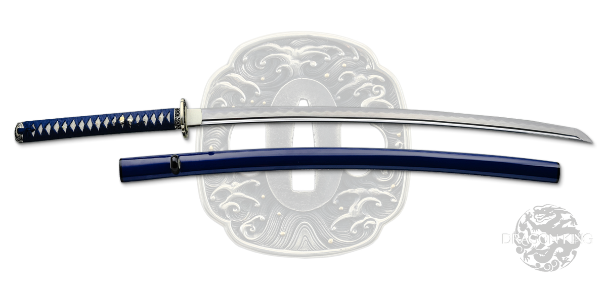 Sea Wave Folded Steel Katana