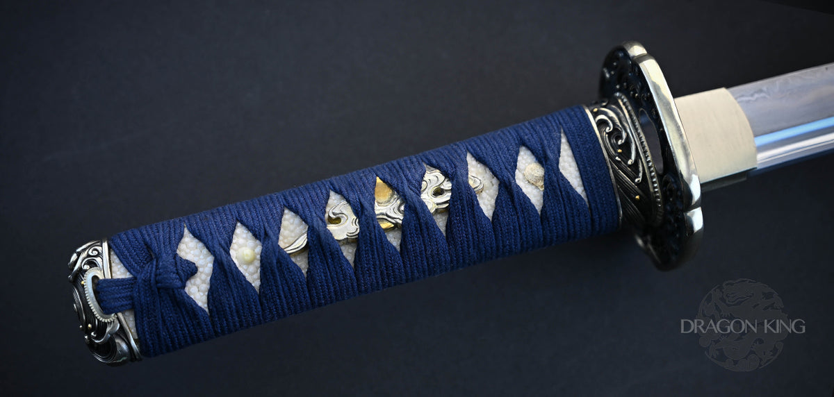 Sea Wave Folded Steel Wakizashi